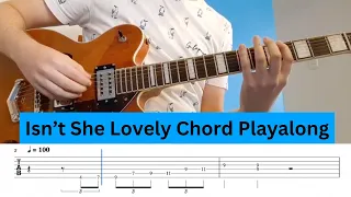 Isn't She Lovely Chord Play Along with Metronome +TAB (Stevie Wonder)