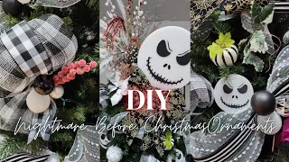 How to Add Ribbon Loops to your Christmas Tree | Ornament Clusters | Nightmare Before Christmas Tree