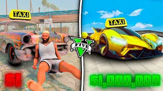 TAXI de $1 VS TAXI MILLONARIO en GTA 5 !! 🚖💰