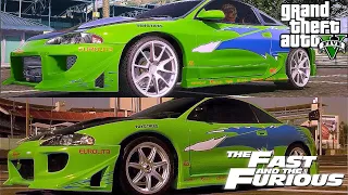 Fast And Furious | Brian Eclipse - GTA 5 side by side Comparison