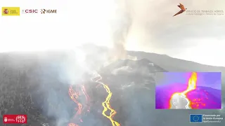 01/12/21 Vuelo de las 7:30 h, térmico+RGB Erupción La Palma IGME