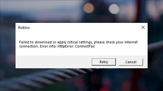 Roblox - Failed To Download Or Apply Critical Settings - Please Check Your Internet Connection- 2022