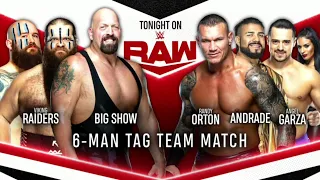 Big Show & The Viking Raiders Vs Randy Orton, Andrade & Angel Garza - WWE Raw 06/07/2020 (Español)