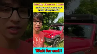 surprise family with new Thar car |#soravjoshivlogs @souravjoshivlogs7028 #shorts #ytshorts