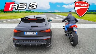 Ducati Streetfighter V4 vs Audi RS3 | CHI VA PIÙ VELOCE?! 🏁