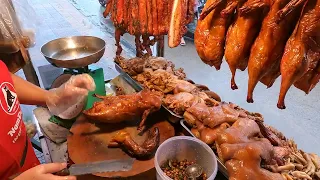 CAMBODIA Popular Street Food In Phnom Penh City | Roast Duck @Phsar Chhoukmeas