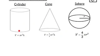 Volume of Cylinders, Cones and Spheres