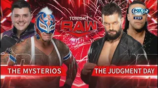 Dominik & Rey Mysterio Vs Finn Balor & Damian Priest - WWE Raw Español Latino: 04/07/2022
