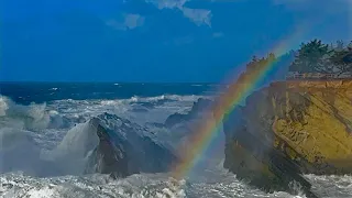 Exploding Waves & 🌈 Rainbows, Shore Acres, Oregon Feb. 2023