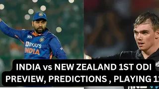 INDIA vs NEW ZEALAND 1st ODI Preview, Playing 11, Predictions.India vs Australia Test team announced