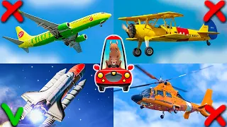 Airplanes for Kids. Learning Air Transport. Educational Video for Toddlers