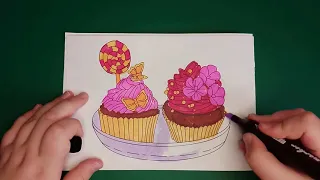 Cupcakes ❤❤❤ Coloring book for children ❤❤❤