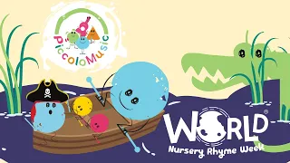 Row the boat lyrics Video by Piccolo Music | World Nursery rhyme Week 2023 Featured Rhyme
