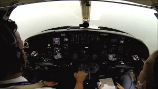 Citation V - ILS approach in heavy rain - Cockpit view