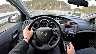 2014 Honda Civic [ Comfort ] 1.6l Diesel 120HP | POV Test Drive | I love Honda manual transmission!
