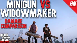 WidowMaker VS Minigun Damage Comparison | GTA Online