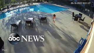 Dramatic pool rescue caught on camera