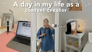 A day in my life as a content creator🤳🏻 | daily vlog, behind the scenes, new coffee machine.