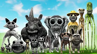 COMPARACION de TAMAÑOS de TODOS LOS ANIMALES del ZOOLOGICO de ZOONOMALY
