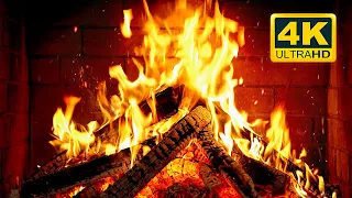 🔥 Cozy Fireplace 4K (12 HOURS). Fireplace with Crackling Fire Sounds. Crackling Fireplace 4K