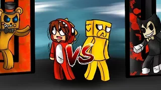 DIMENSIÓN DE FIVE NIGHTS AT FREDDY'S VS BENDY Y LA MÁQUINA DE TINTA 😨MINECRAFT PORTAL VS PORTAL #2