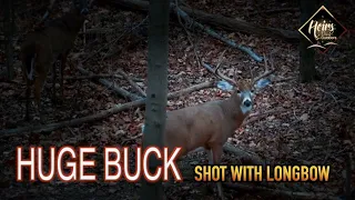 MONSTER BUCK Shot with LONGBOW at 23 Yards! | Deer Season 2022