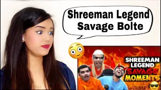 Girl Gamer Reacting To Shreeman Legend Savage Moments / Thug Moments 😎