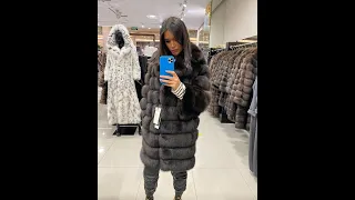 GORGEOUS KSENIA BORODINA FUR SHOPPING AT BRASCHI MOSCOW - КСЕНИЯ БОРОДИНА