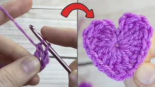 How to Crochet a Heart in just 5 MINUTES!