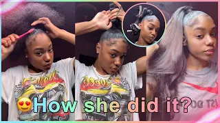 Tutorial Sleek Barbie Ponytail!🧞‍♀️100% Raw Human Hair Review! Natural Hairstyle For Girls