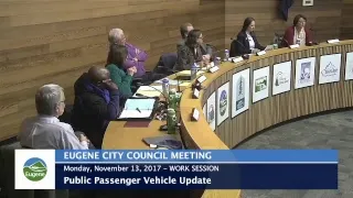 Eugene City Council Meeting: November 13, 2017