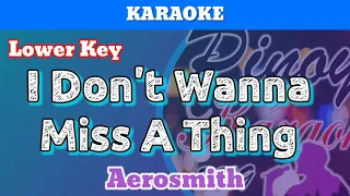 I Don't Wanna Miss A Thing by Aerosmith (Karaoke : Lower Key)