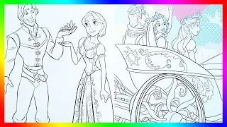 Disney for Girls Rapunzel Tangled Coloring Page For kids How to Color Rapunzel & Flynn Learn Colors