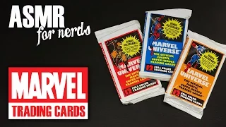 Marvel Trading Cards ASMR - whispering, crinkling, nostalgia