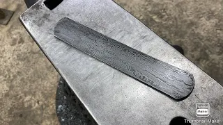 Attempting mosaic Damascus, basket weave pattern