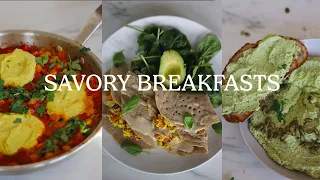 4 easy SAVORY BREAKFAST RECIPES *vegan*