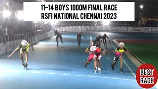 11-14 Boys 1000m Race || RSFI Nationals Chennai  2023 || #skatingvideos #speedskater #learnskating