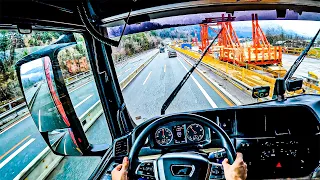 ASMR POV TRUCK DRIVING CAMION/ Wonderful landscapes of Astria, we are going to download/ MAN TGX 470