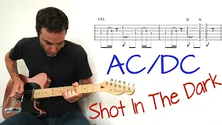 AC/DC - Shot In The Dark - Guitar lesson / tutorial / cover with tab