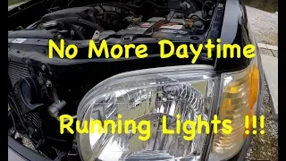 2001-2007 Toyota Sequoia Tundra DRL Daytime Running Lights Delete How To Turn Off