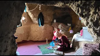 Living in old caves full of danger | Shepherd Mother | Afghanistan village life