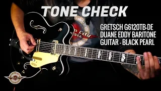 TONE CHECK: - Gretsch G6120TB-DE Duane Eddy 6 String Bass Guitar Demo