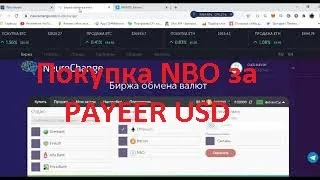 Покупка токенов NBO за PAYEER USD на бирже компании inb.network. Получаю премию за развитие сети.