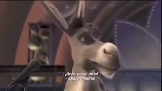 Shrek 2 - Donkey singing "Disco Inferno"