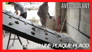 comment coller une plaque de placo ba13 avec isolant polystyrène 100