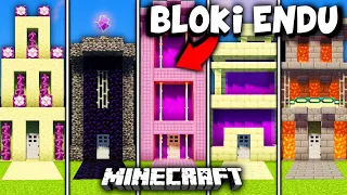 Zbudowałem DOMEK z KAŻDEGO BLOKU Z ENDU w MINECRAFT!