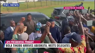 (SEE VIDEO) Bola Tinubu Arrives Live In Abeokuta