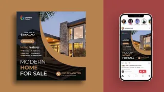 Real Estate Instagram Post Design - Photoshop Tutorial