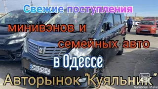 Свежие цены на минивэны и семейные авто в Одессе. Авторынок «Куяльник»