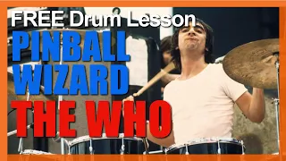 ★ Pinball Wizard (The Who) ★ FREE Video Drum Lesson | How To Play FILL (Keith Moon)